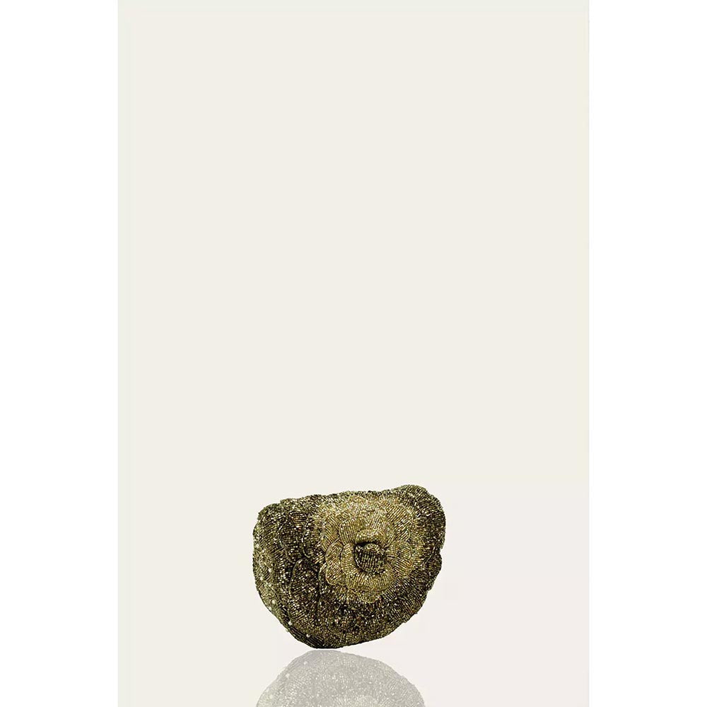 DOUX AMOUR Coco Vintage Gold Embellished Clutch