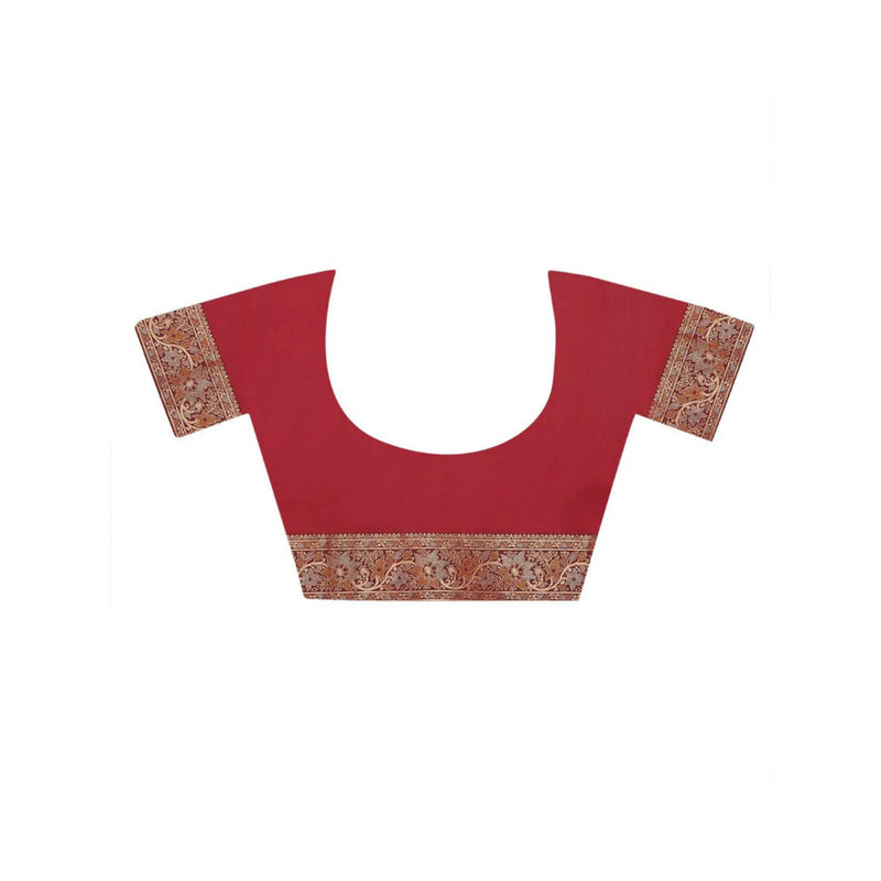 Dress & Dazzle Black Katan Silk Saree with Unstitched Blouse