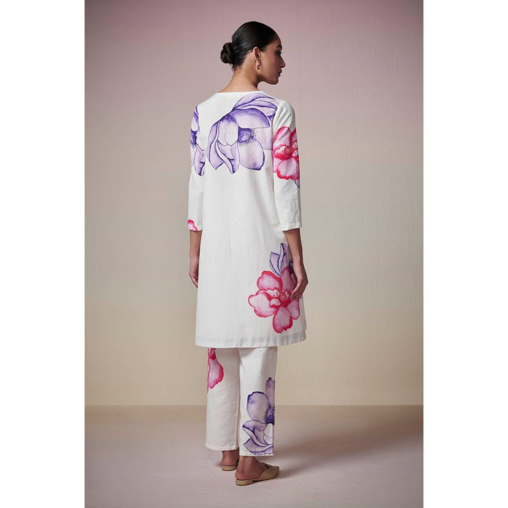Dressfolk Ivory Linen- Cotton Co-Ord (Set of 2)