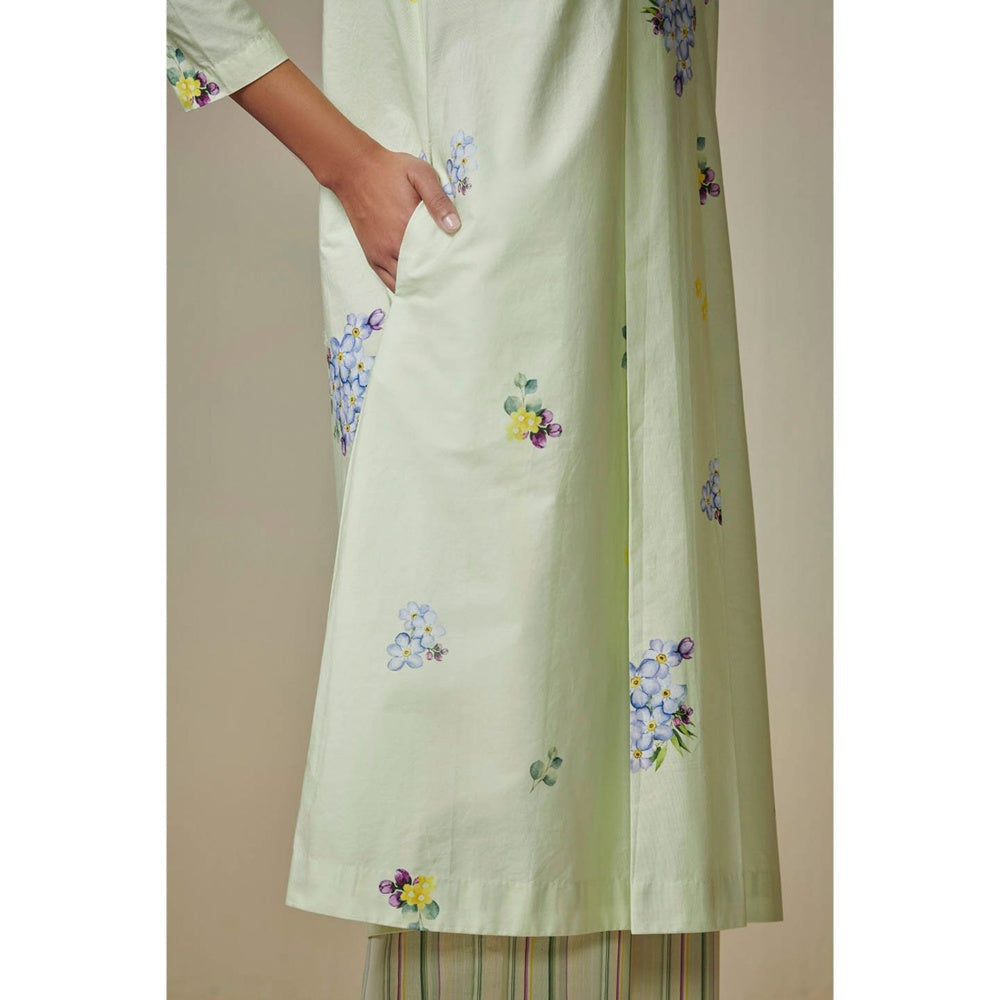 Dressfolk Pista Green Cotton Co-Ord (Set of 2)