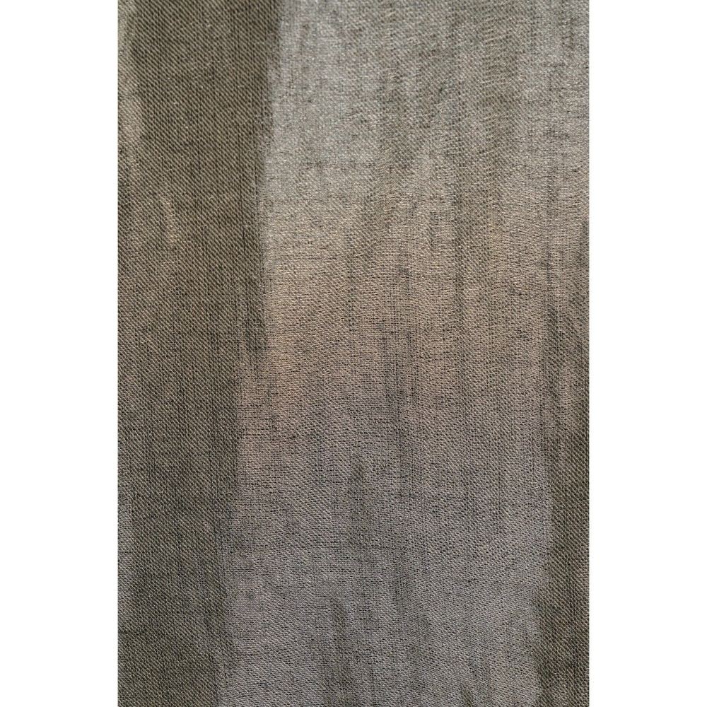 Dusala India Grey & Black Reversible Handwoven Zari Stole