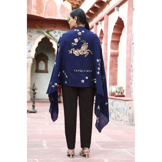 Dusala India Capricorn Sequence Pipe Work and Thread Work Stole