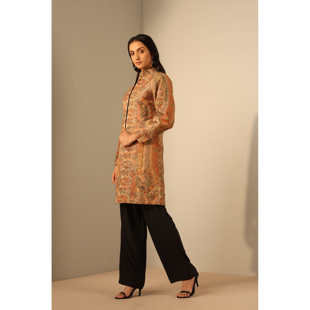 Dusala India Myra Fine Wool Silk Full Jacket