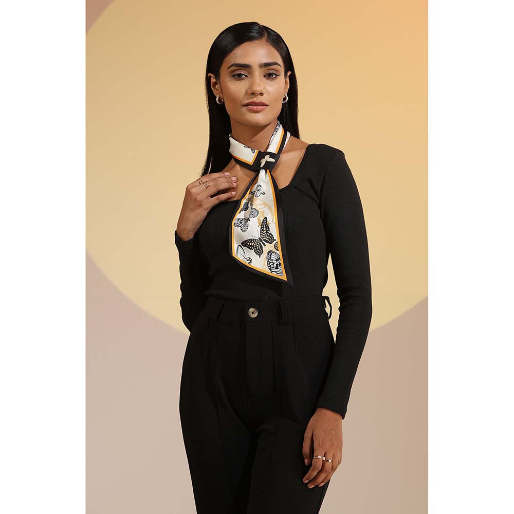 Dusala India Multi-Colour Printed Winslet Silk Neck Scarf