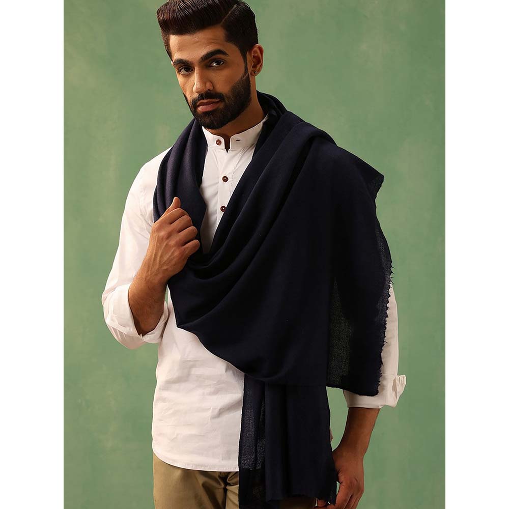 Dusala India Navy Blue Shreedhar Cashmere Stole