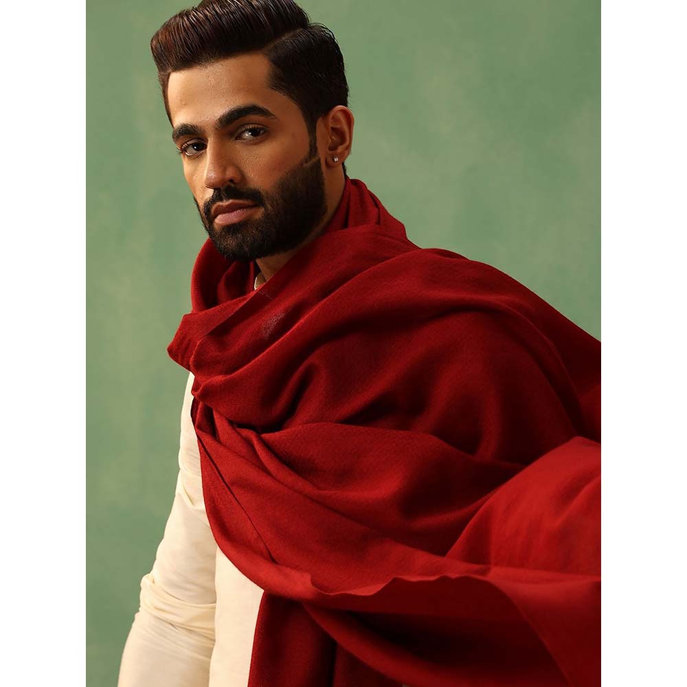 Dusala India Red Cohen Pashmina Stole