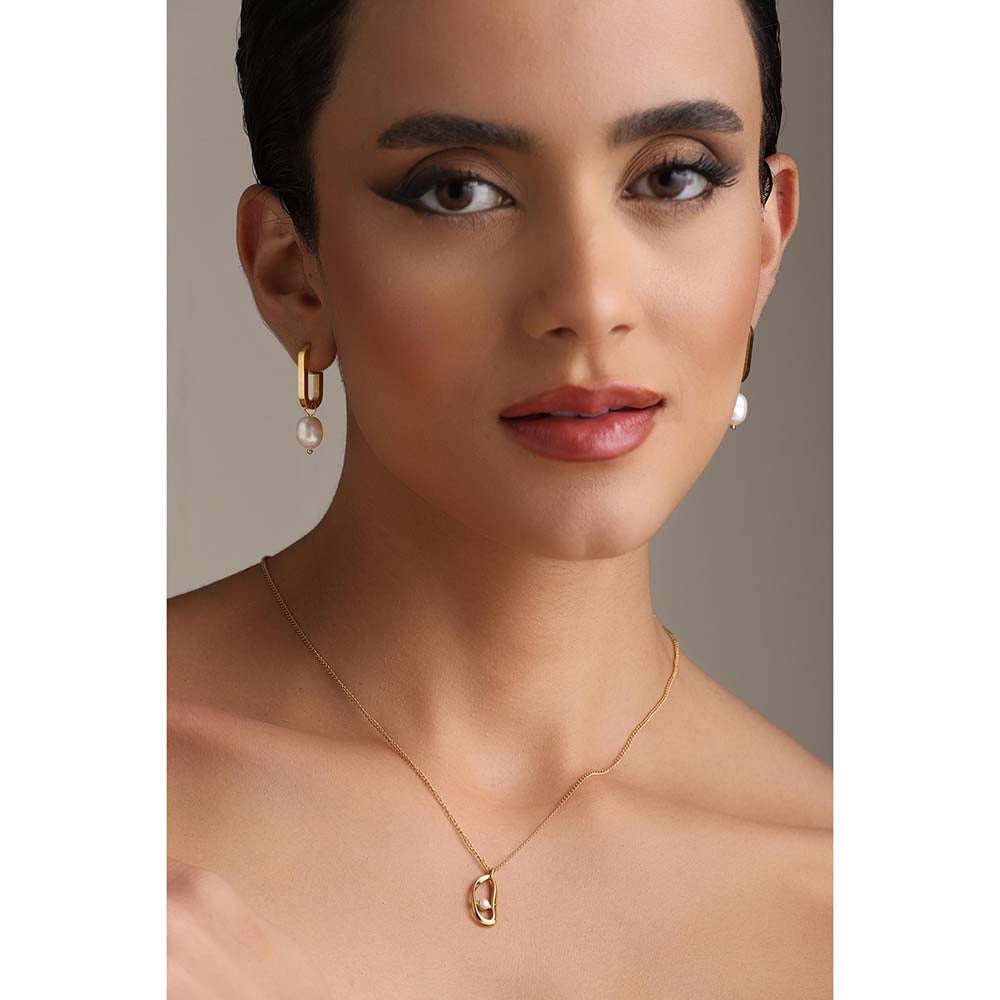 Dusala India White Dangle Dream Earrings