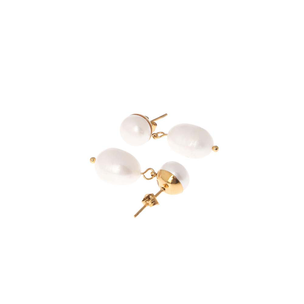 Dusala India White Daily Chic Earrings