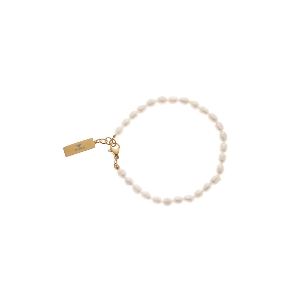 Dusala India White Love Pearl Charm Bracelets