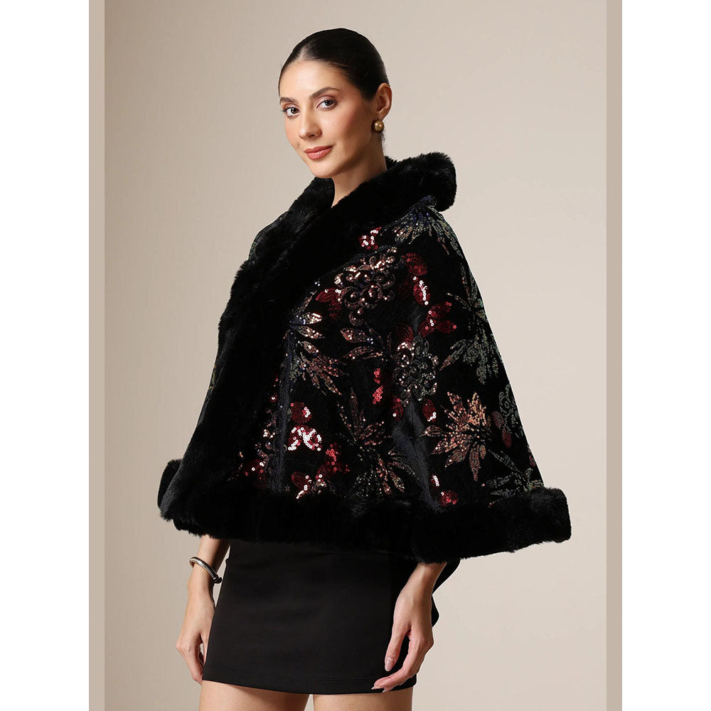 Dusala India Dusala Celestial Bloom Vegan Fur Cape