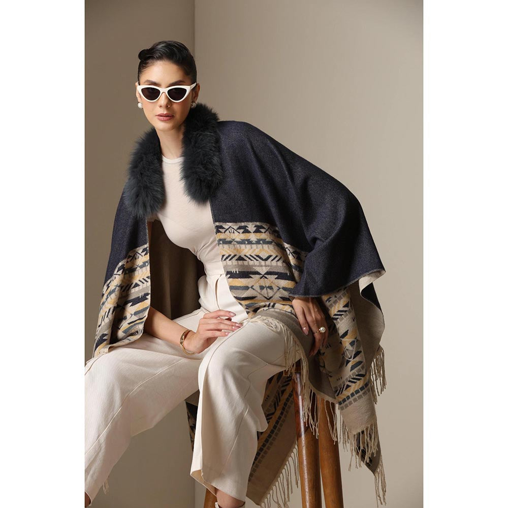 Dusala India Dusala Arctic Dune Vegan Fur Cape