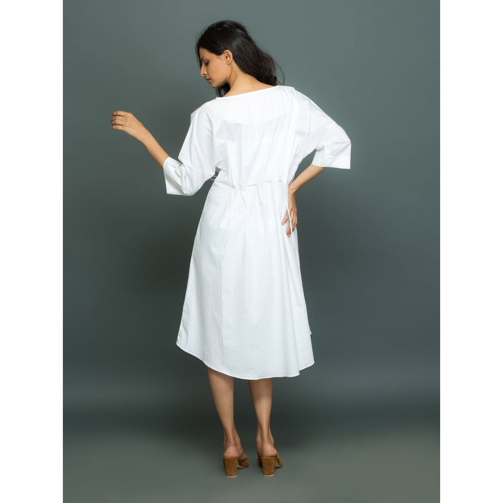 Echke Shirt Dress with Tie-Up