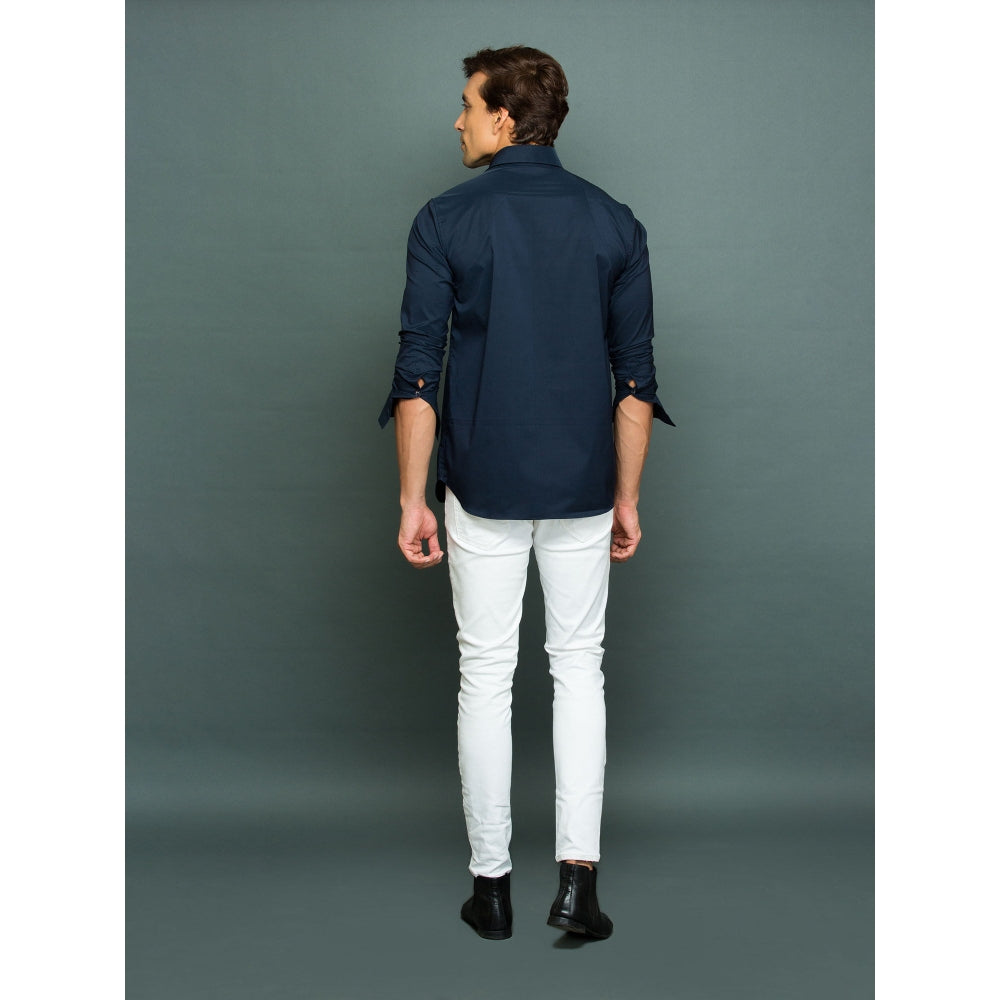 Echke Blue Shirt with Harness Self Patch and One Buckle