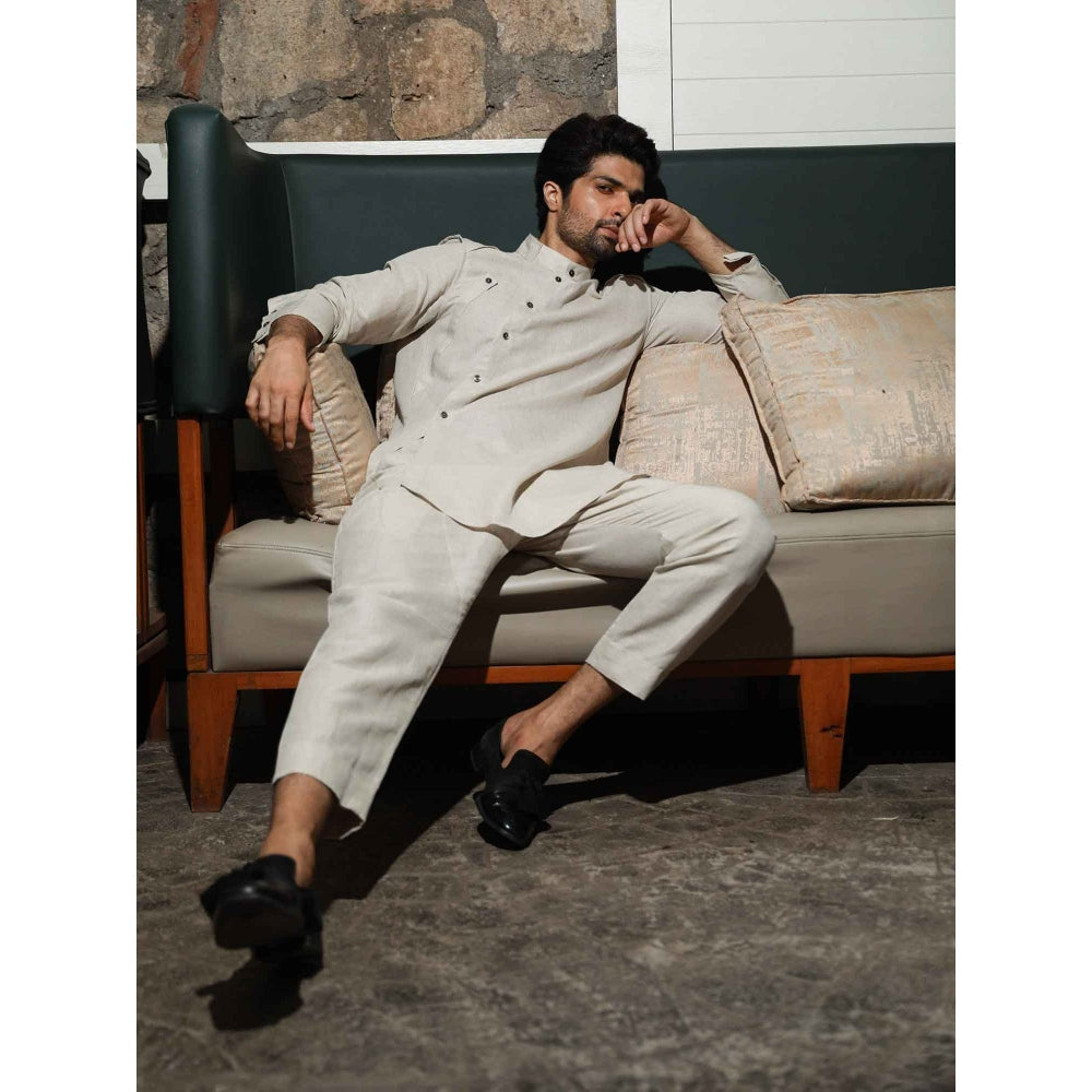 Echke Ecru Linen Co-ord (Set of 2)