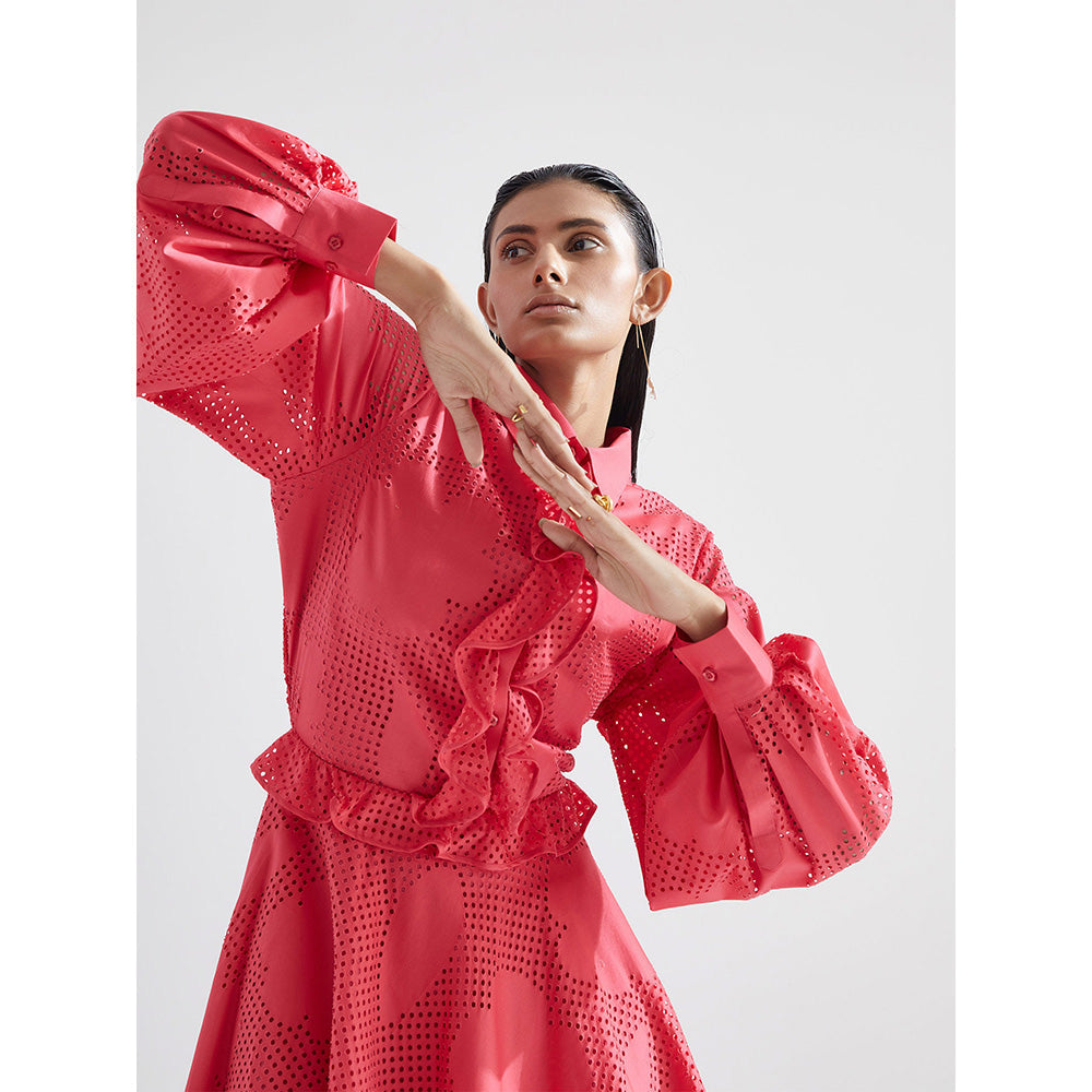 EchoStudio Red Amaryllis Dress