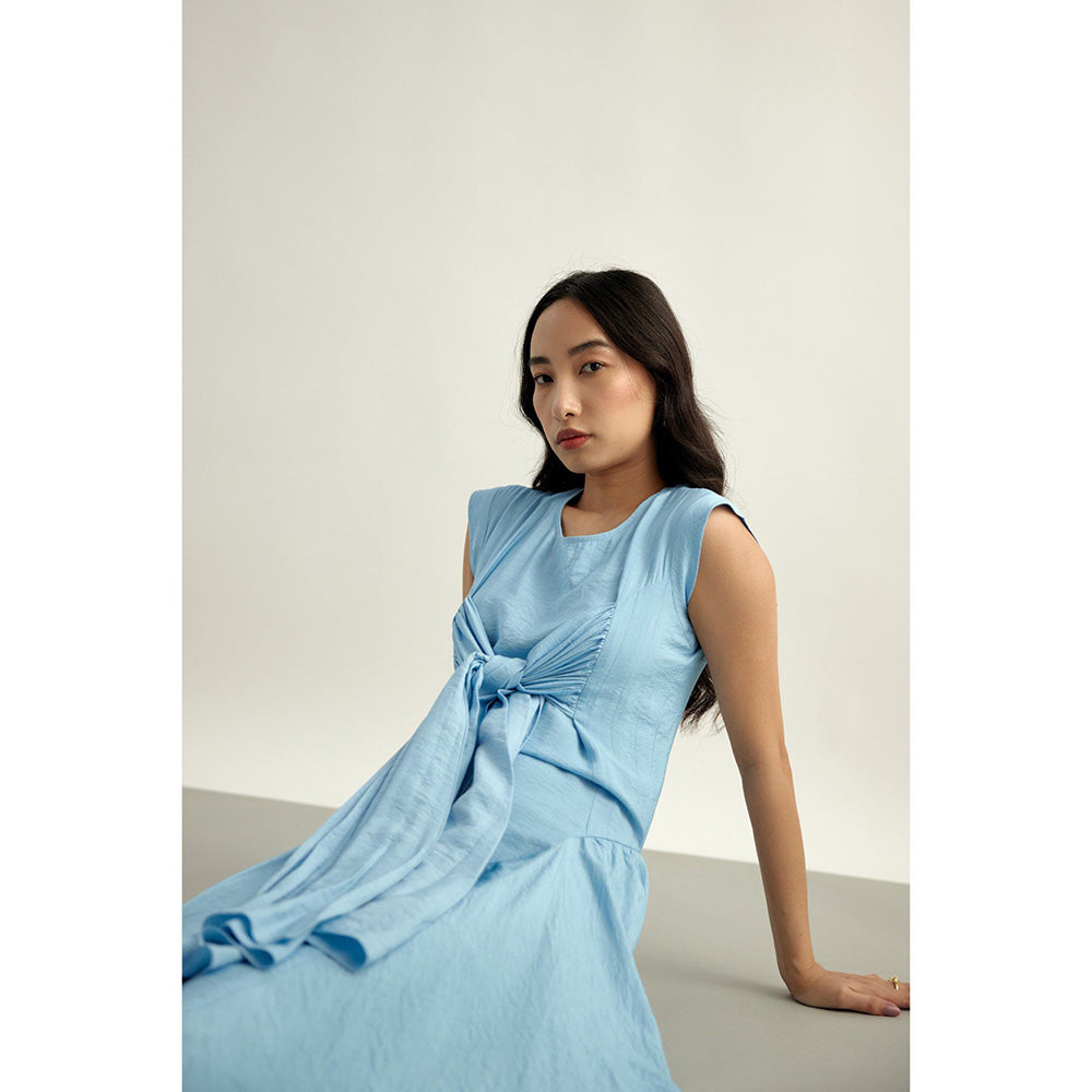 EchoStudio Blue Flow Dress