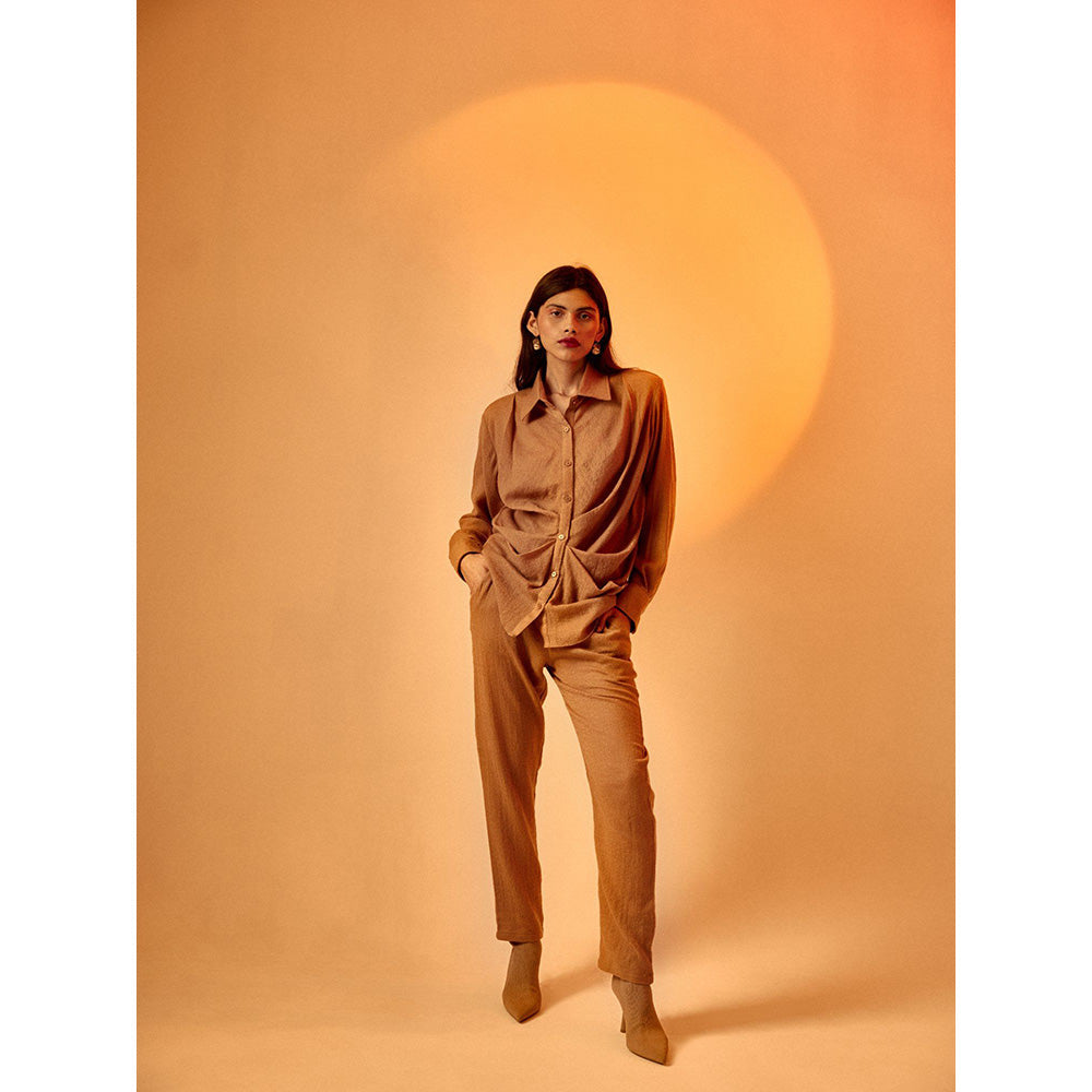 EchoStudio Cocoa Wool Co-ord (Set of 2)