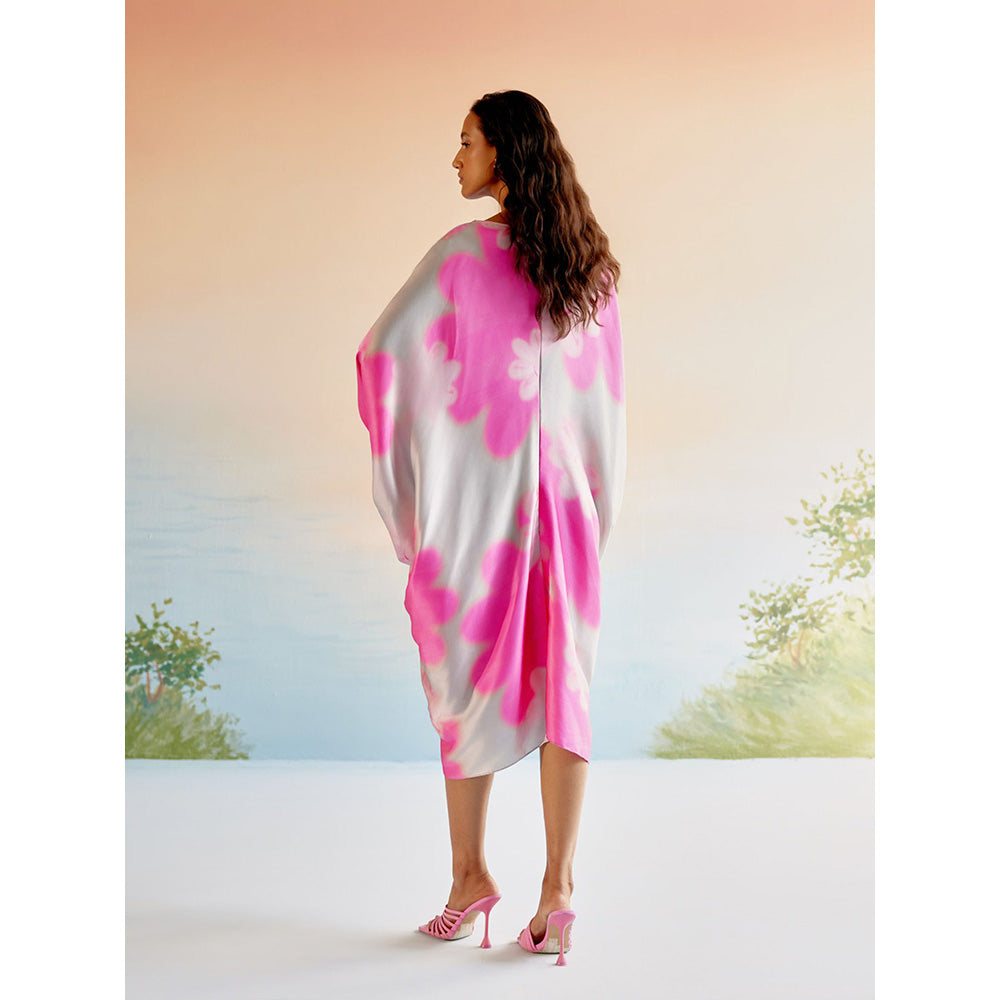 EchoStudio Echo Garden Pink Silk Dress