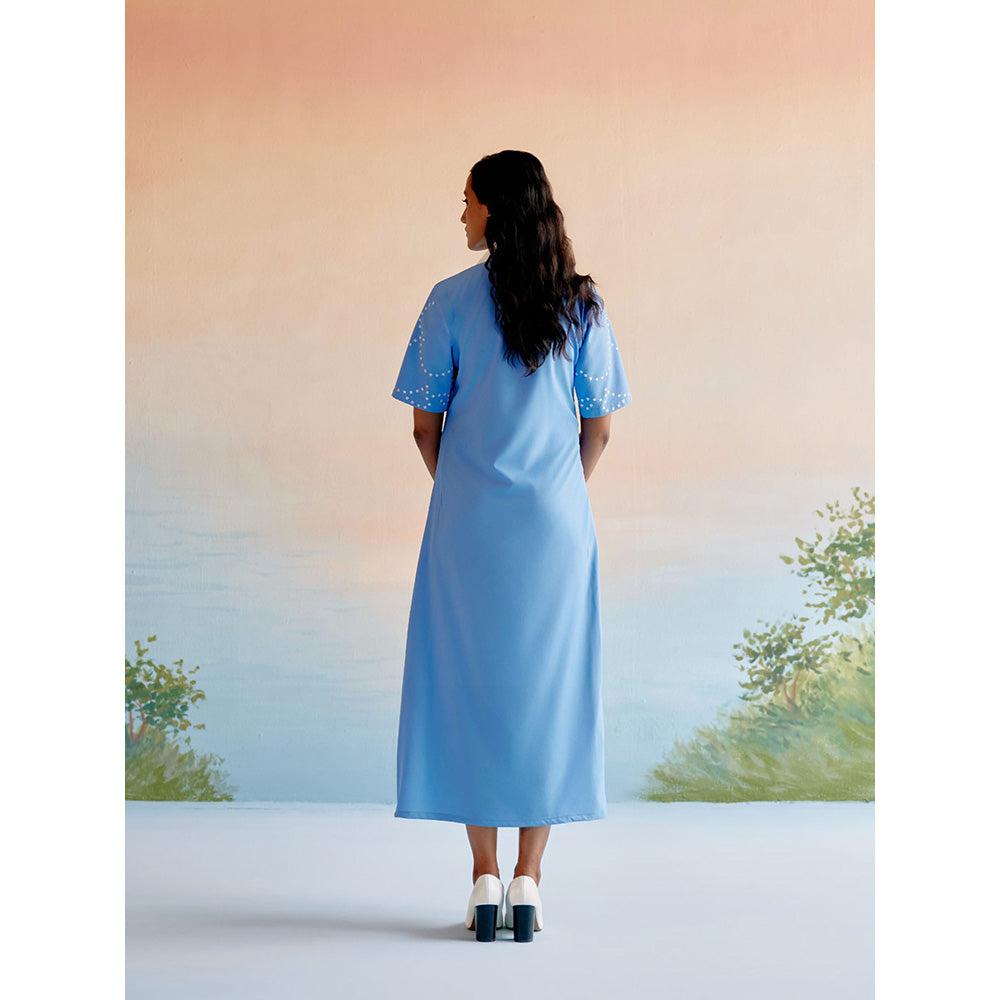 EchoStudio Blue Flora Dress