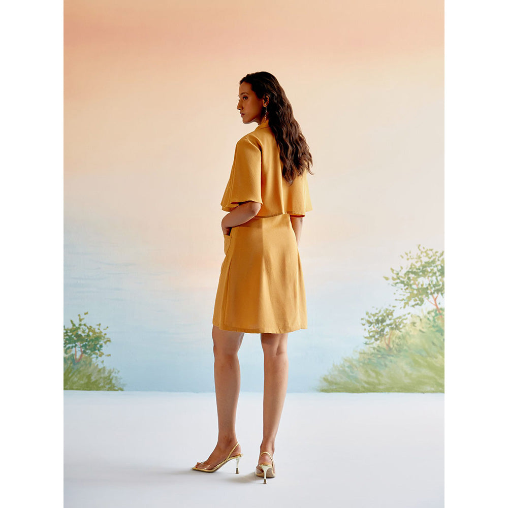 EchoStudio Mustard Echo Wild Flower Dress