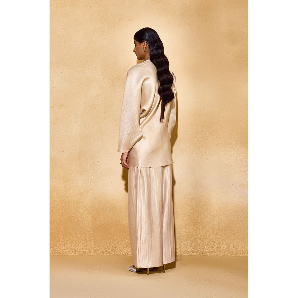 EchoStudio Gold Solid Co-Ord (Set of 2)