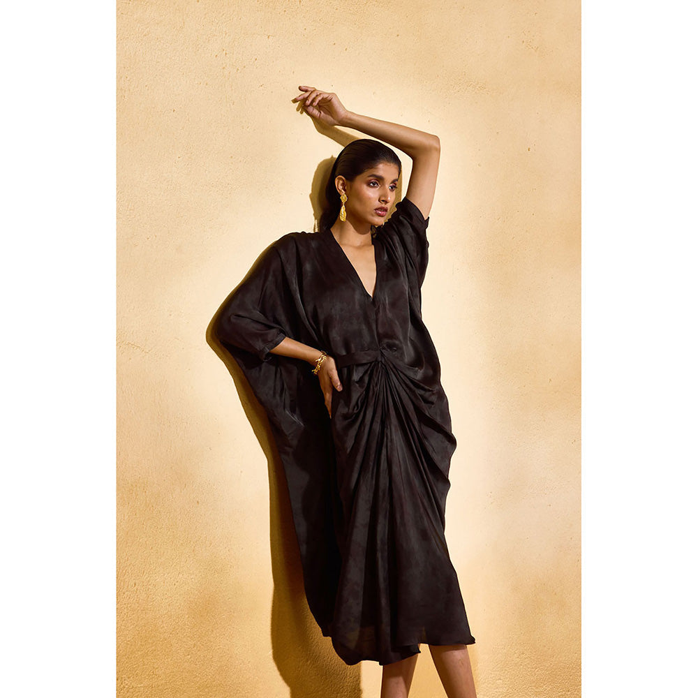 EchoStudio Black Ash Solid Dress