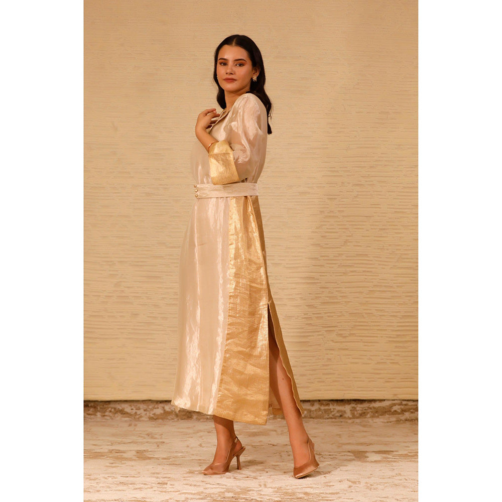 EEDA Ivory Ankle Length Coat Dress (Set of 2)