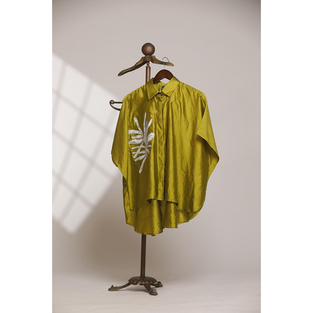 EEDA Leaf Kaftan Shirt - Green