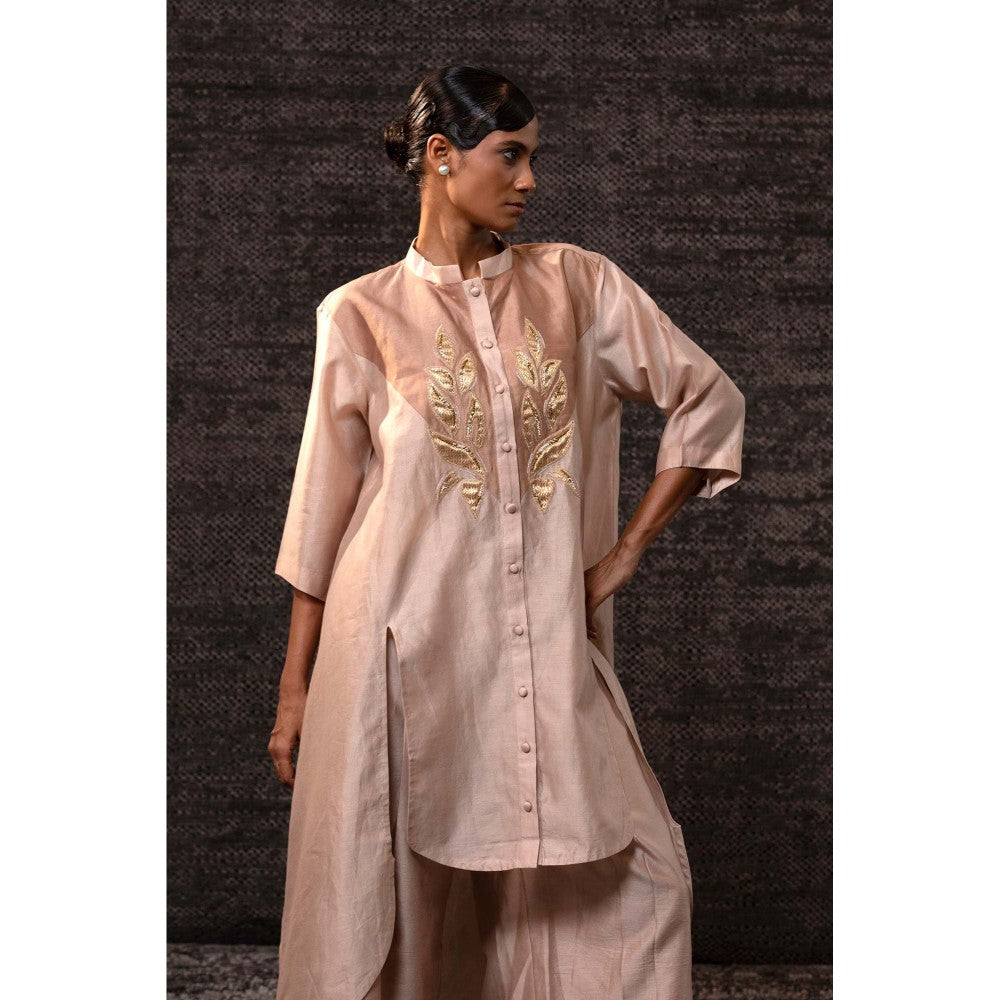 EEDA Beige Gulnar Yolk Co-Ord Set