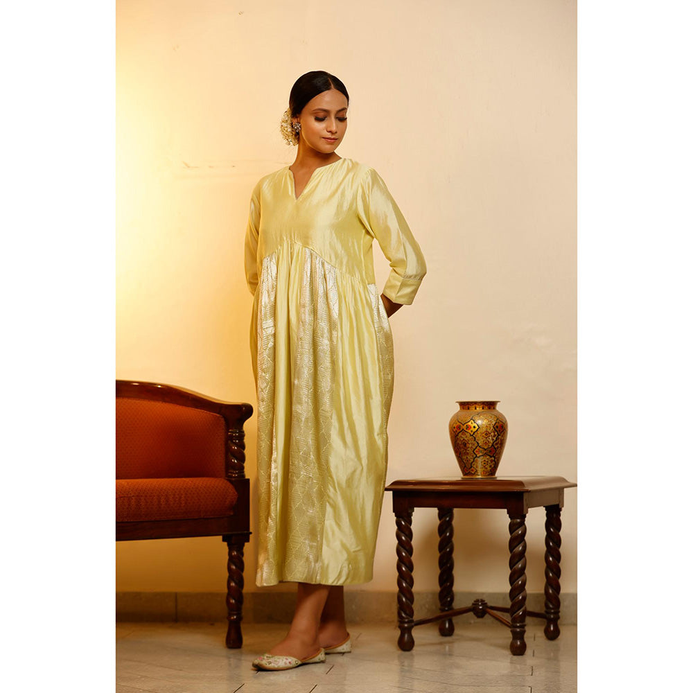 EEDA Sehej Yellow Gather Dress