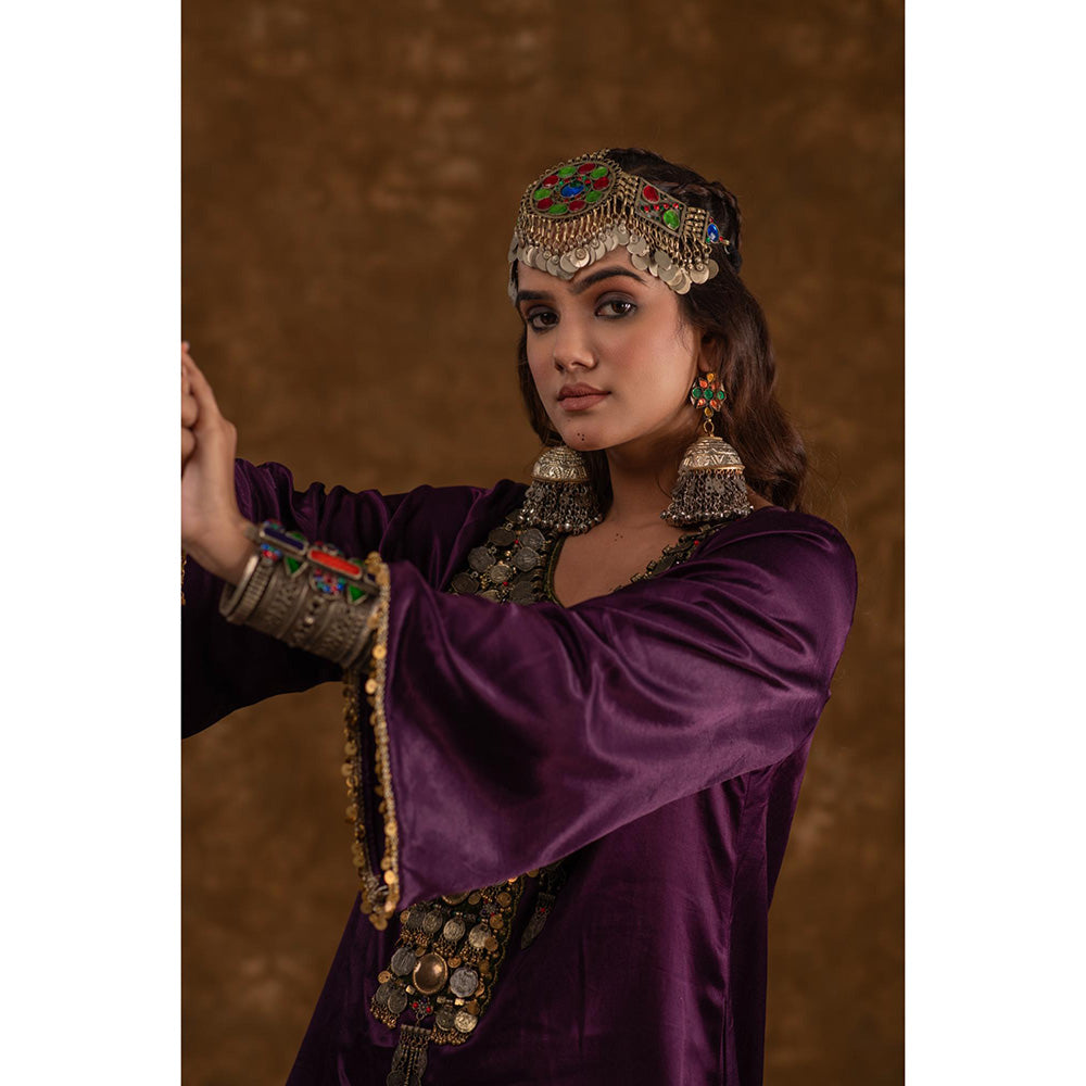 Ekavira Raahi Collection Shaira Solid Kurta with Palazzo and Dupatta (Set of 3)