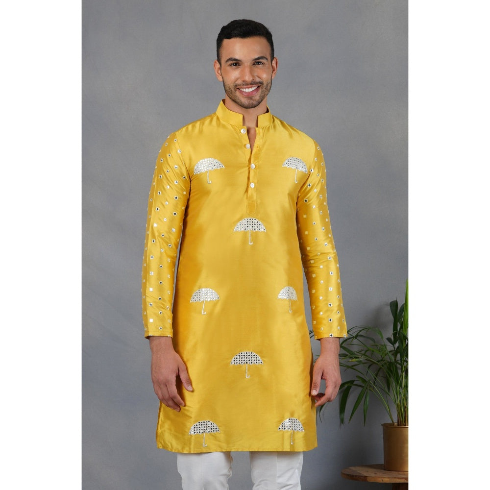Eleven Brothers Qurbot Silk & Mirror Kurta Set (Set of 2)