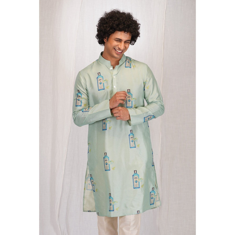 Eleven Brothers Gin O-Clock Printed Kurta Set (Set of 2)