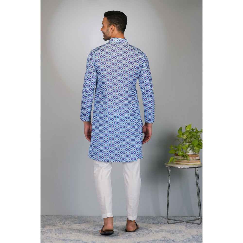 Eleven Brothers Blue Solitaire Printed Kurta Set (Set of 2)