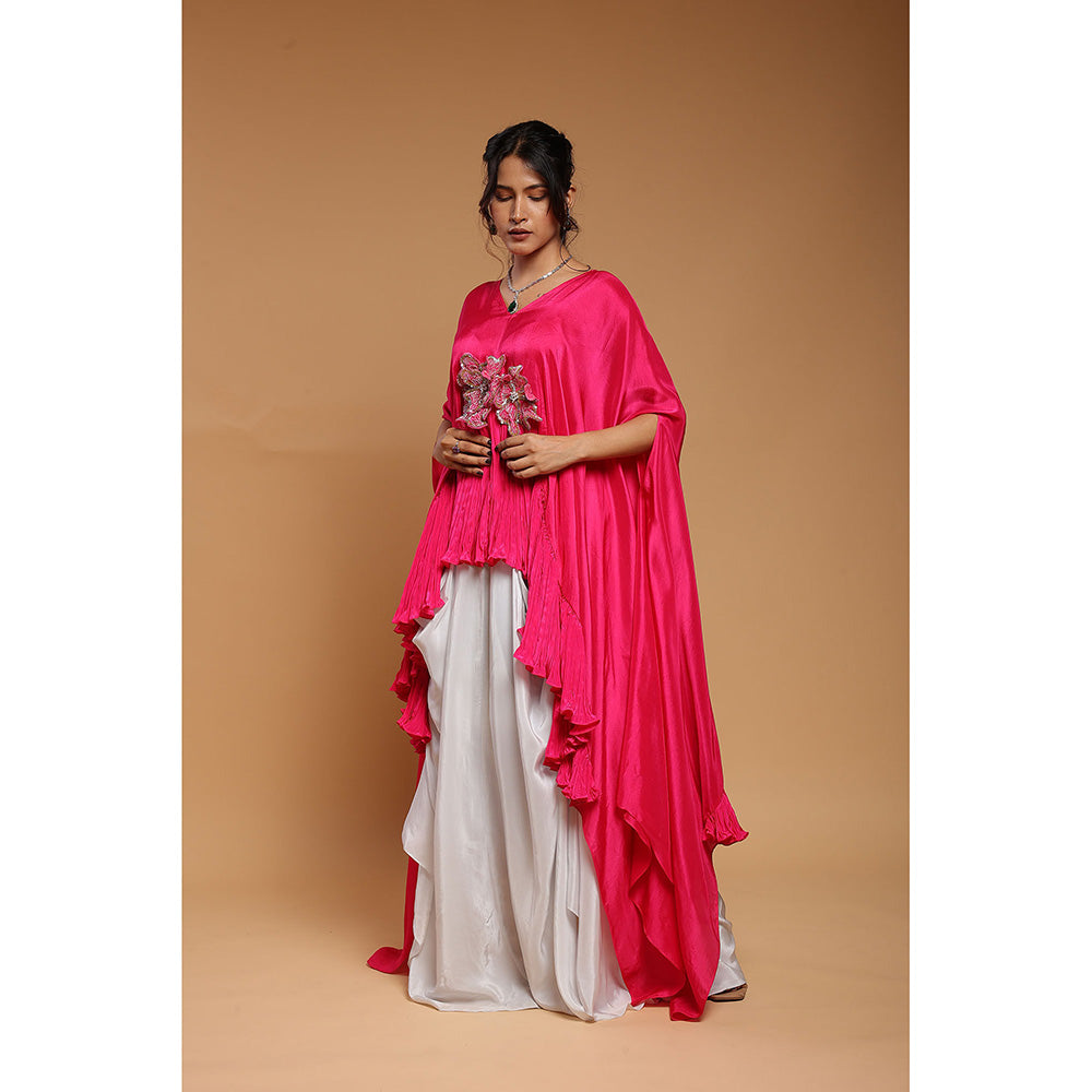 Ellemora Pink Ruffle Kaftan with Skirt (Set of 2)