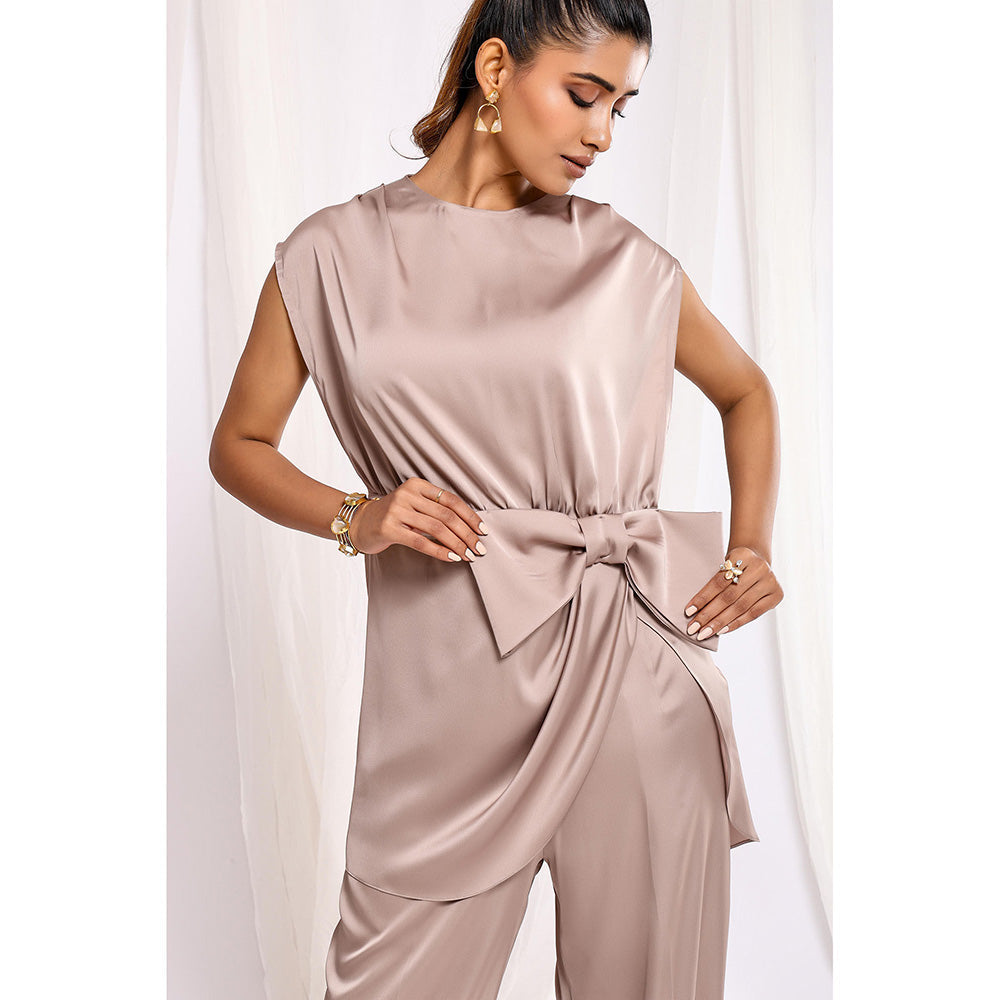 Ellemora Nude Elegant Bow Delight Co-Ord (Set of 3)
