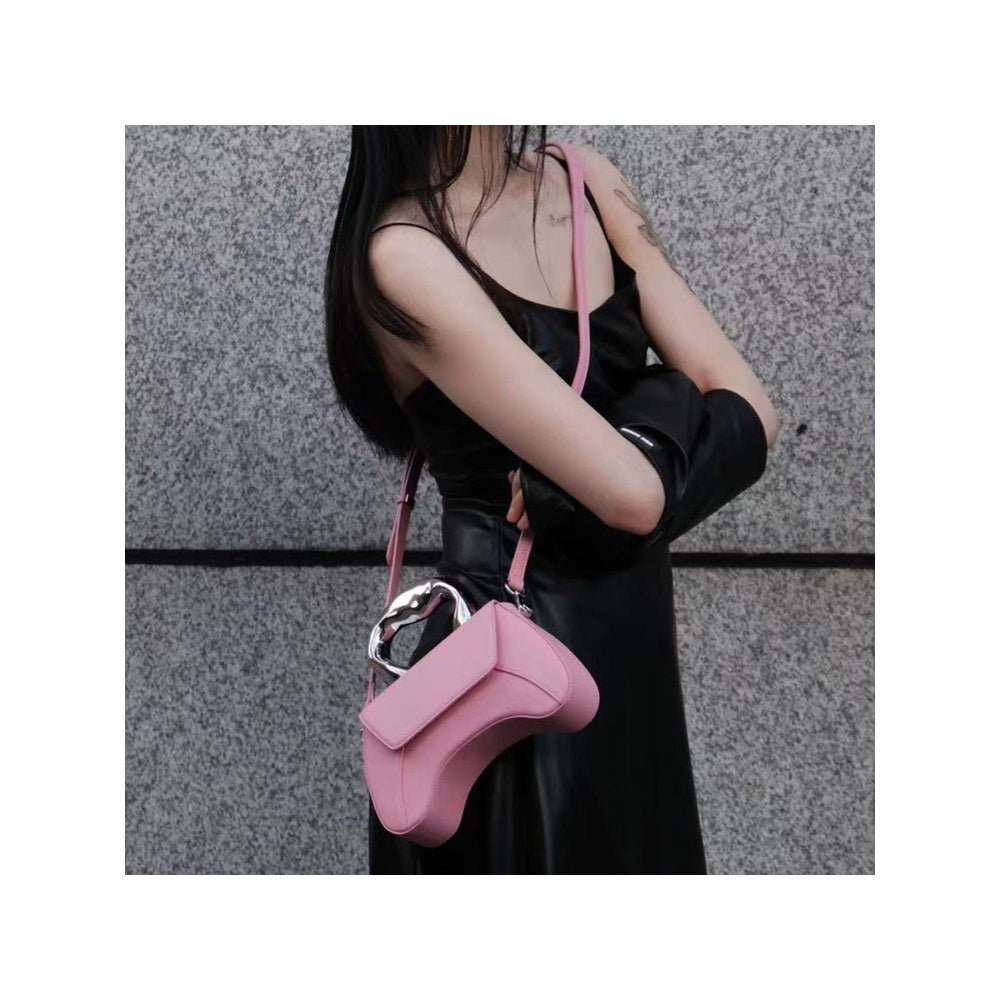 ELLEGANTI Women Pink Leather Handbag