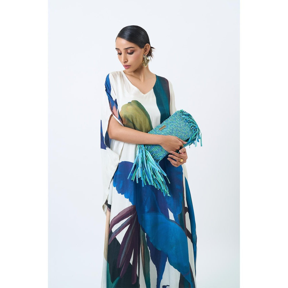 ETAR Blue Kaftan Dress