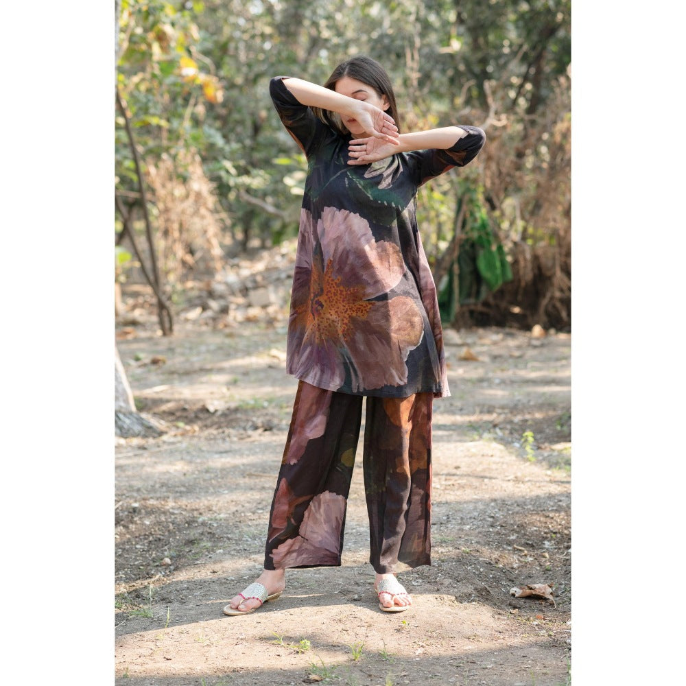 ETAR Liam A Line Long Kurta and Pant (Set of 2)