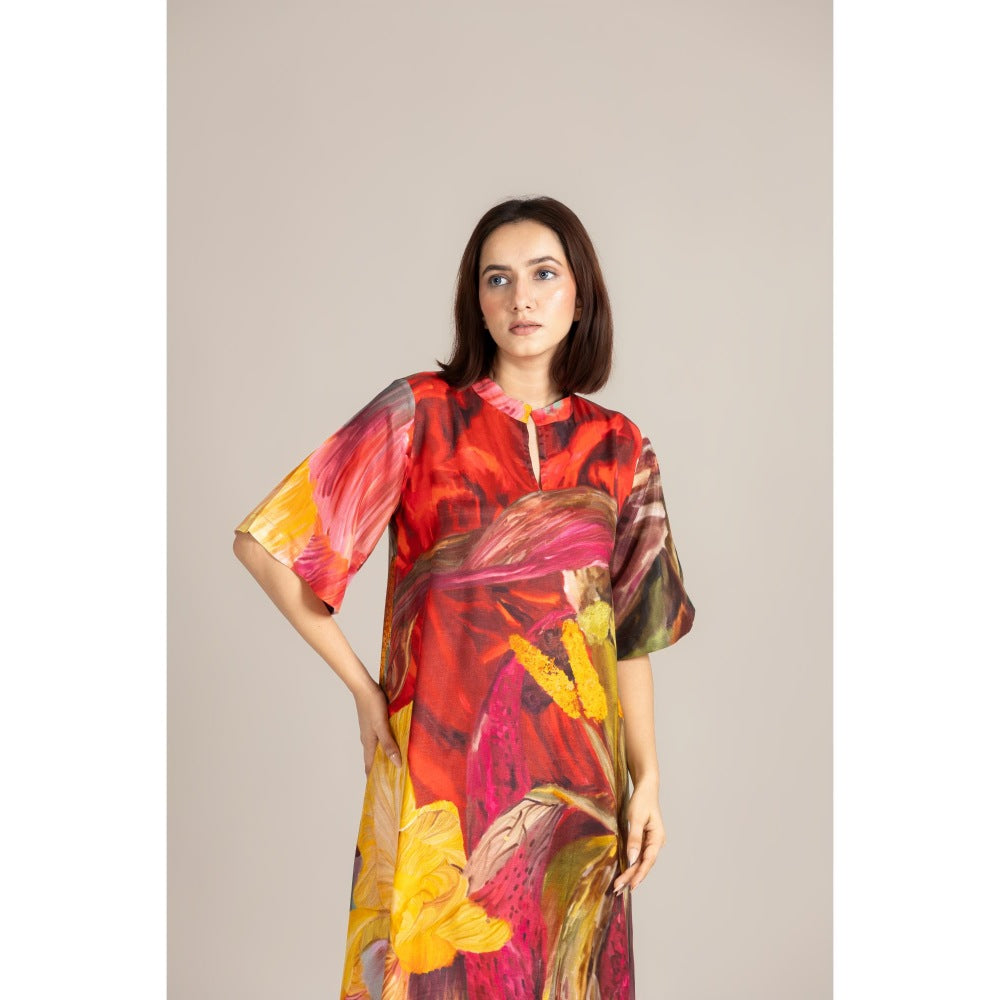 ETAR Red Scarlet Ember Dress