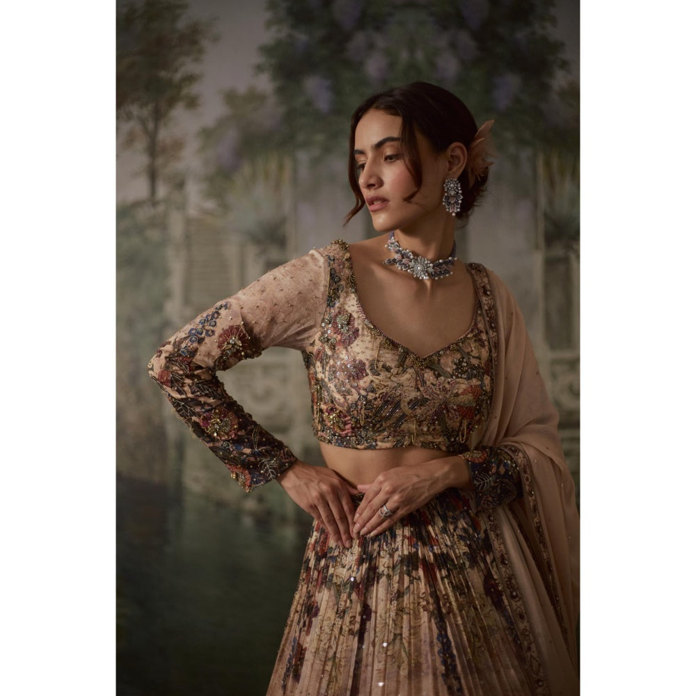 FALSA Zinnia Blouse with Lehenga & Dupatta