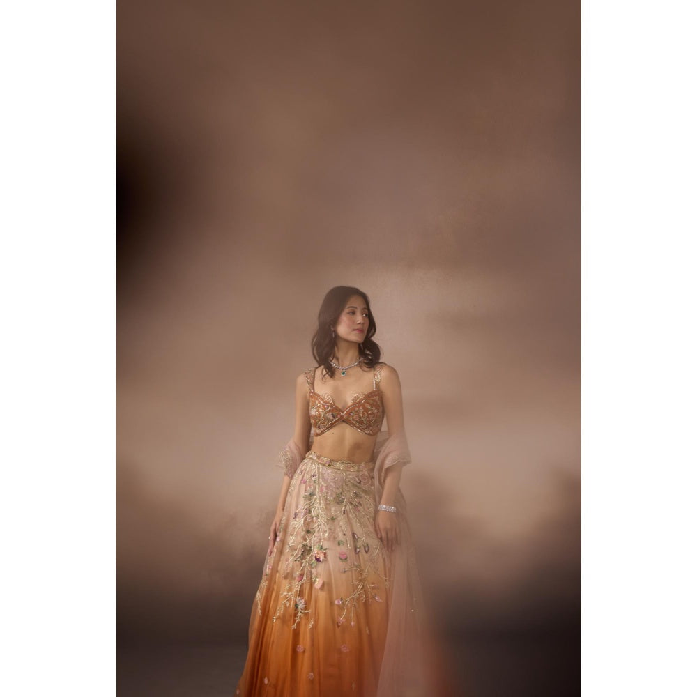 FALSA Lila Blouse with Jacket & Lehenga