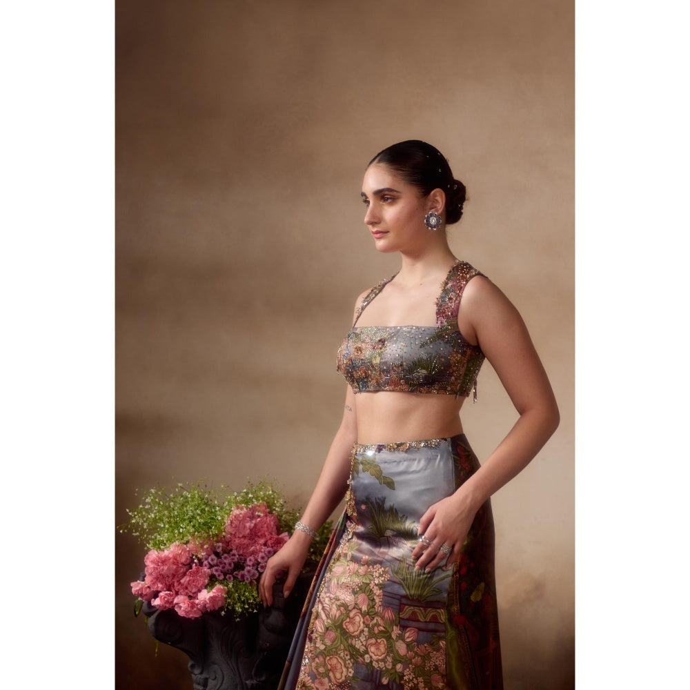 FALSA Daphne Blouse With Lehenga