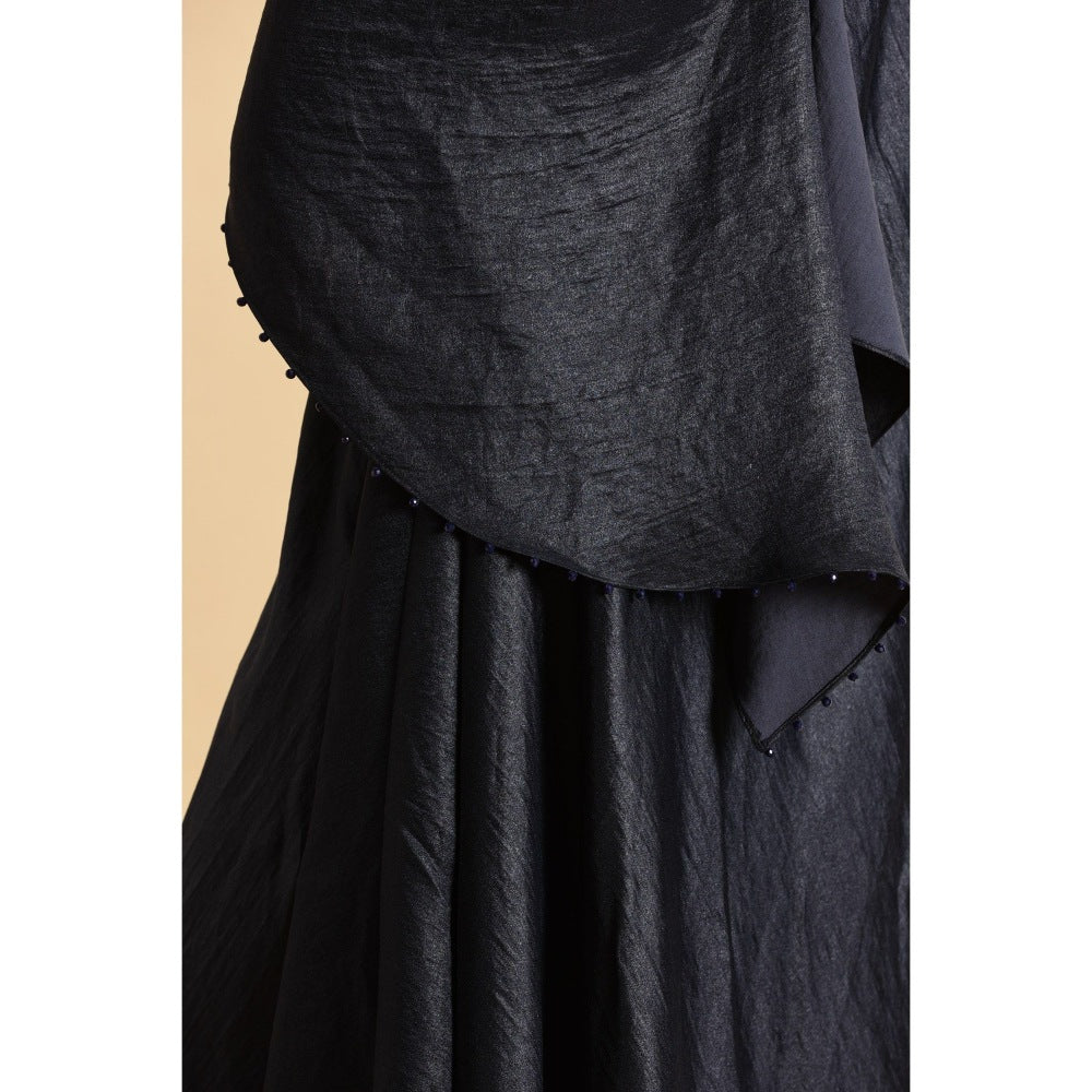 Fawn 24 Black Sapphire Shift Midi Dress