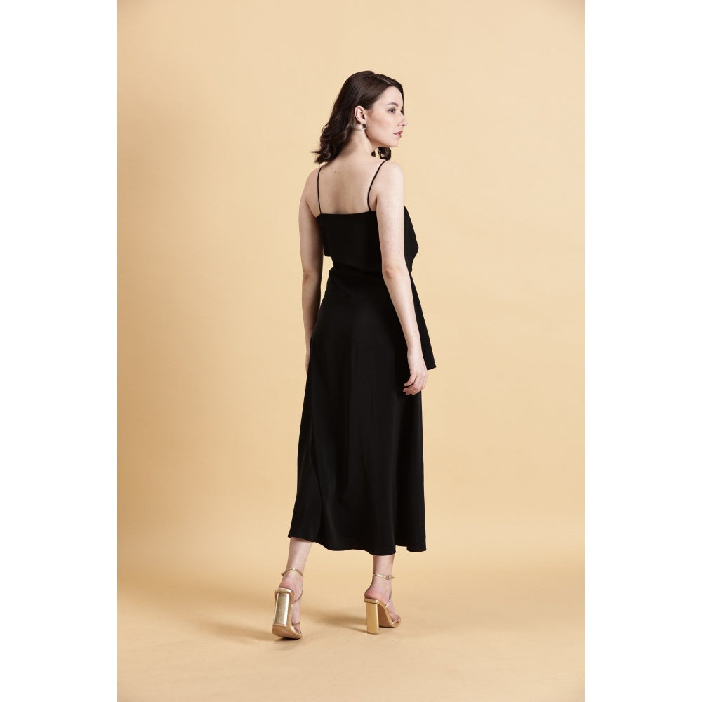 Fawn 24 Black Eyelet Noir Midi Dress