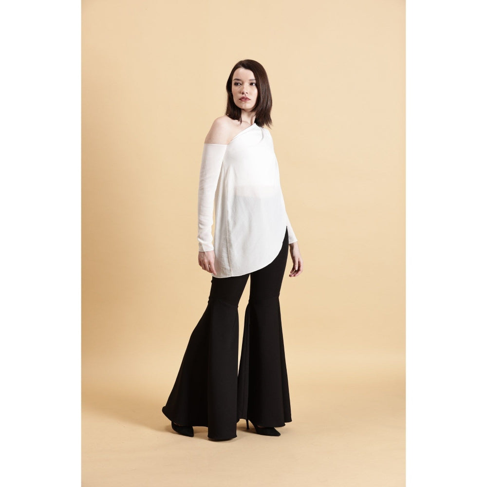 Fawn 24 White Georgette Mist Top