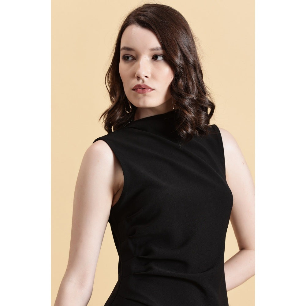 Fawn 24 Black Cherry Noir Asymmetry Dress