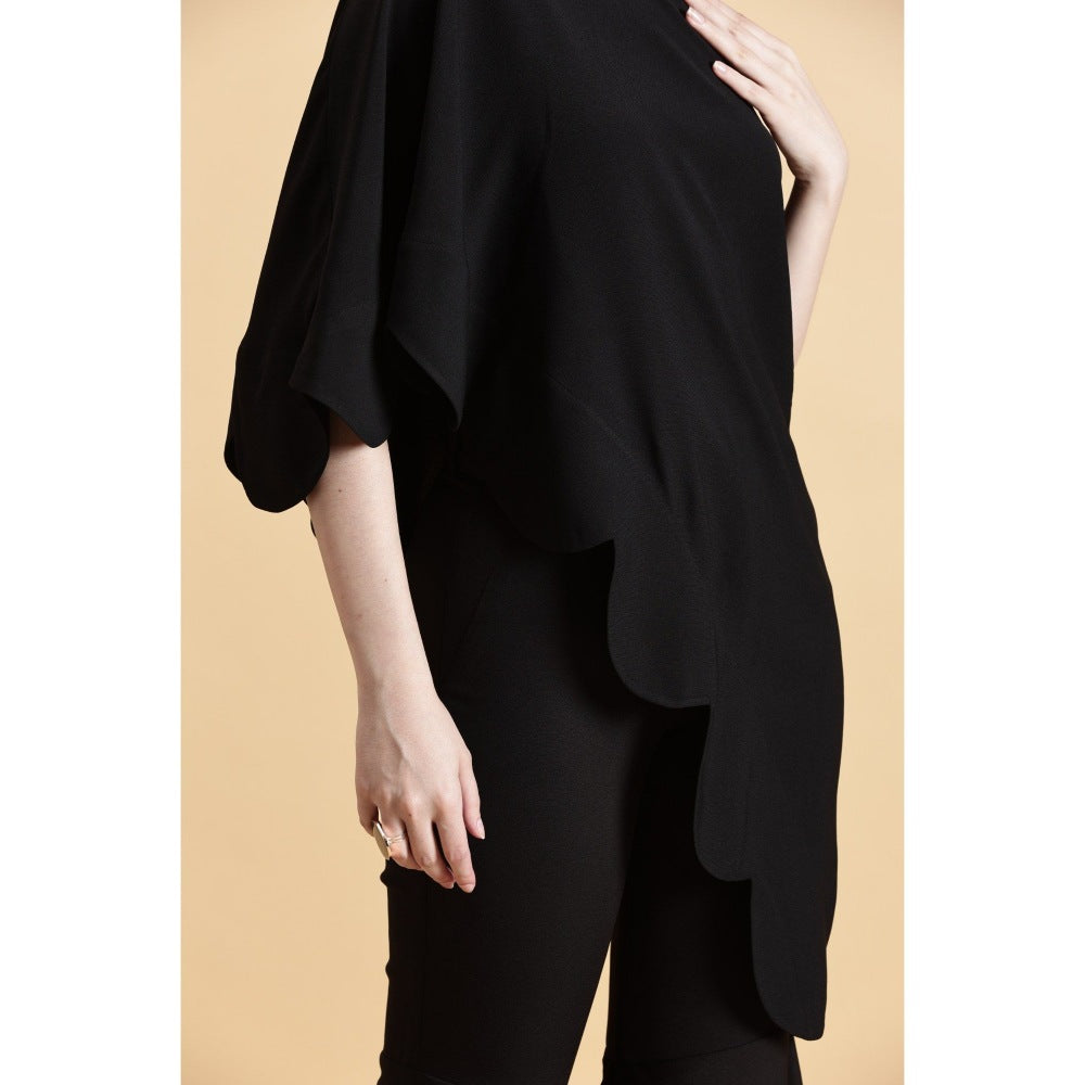 Fawn 24 Black Midnight Scalloped Top