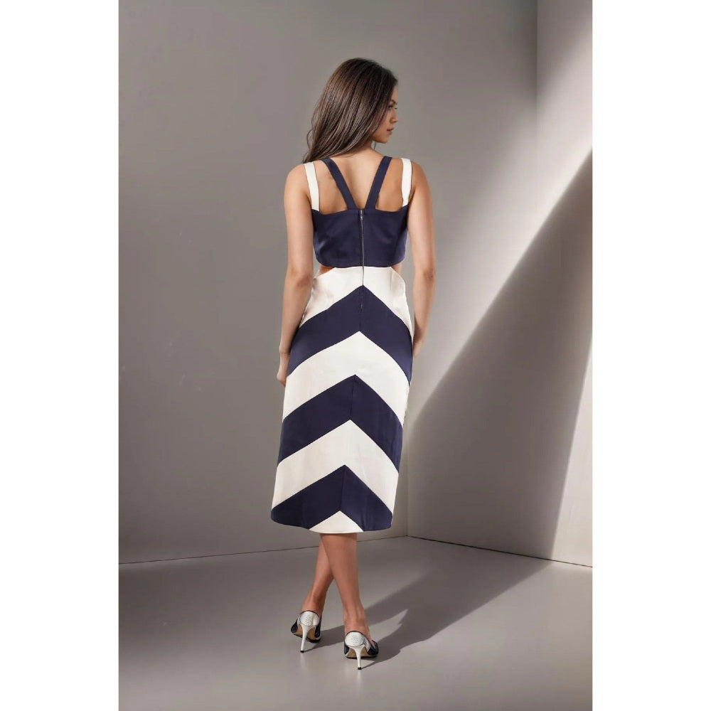 Fawn 24 Multi-Colour Chevron Chic Dress