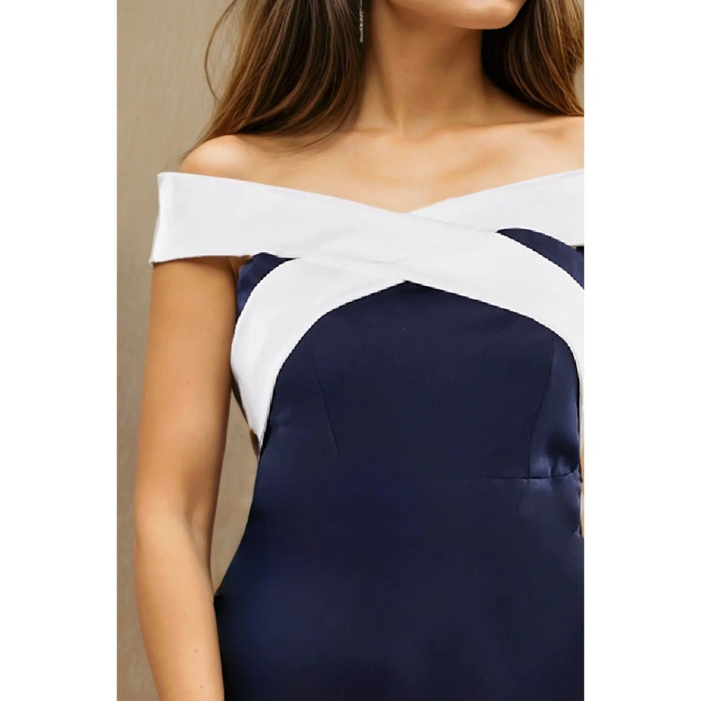 Fawn 24 Blue Crossover Dress